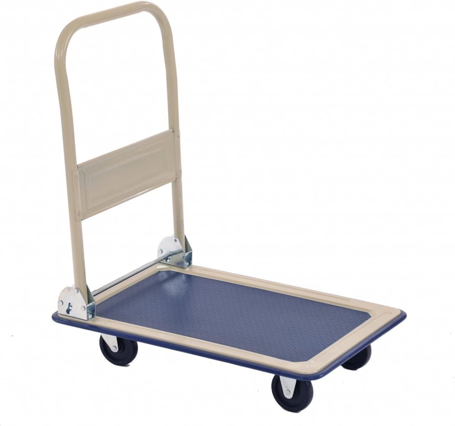 Zanbeel Heavy Duty Platform Trolley 150kg - Folding Flatbed Cart with Wheels Space-Saving Moving Equipment Industrial Trolly-Professional Warehouse Transport