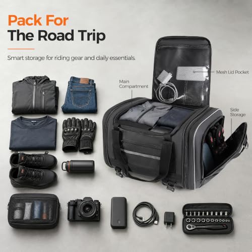 Bolsa de equipaje trasera impermeable para moto 40L miniatura 4