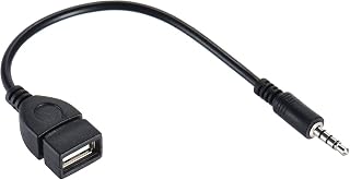 3.5mm (1/8 inch) AUX Audio Plug Male to USB 2.0 Female OTG Adapter Converter Cable for Playing Music with U-Disk in Your Car，Worked only When Your CAR 3.5mm AUX Port Must has Audio decoding Function