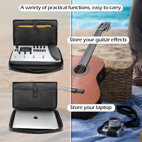 Hoerev MIDI Keyboard PU Leather Carrying Case, Soft Travel Bag Compatible with M-VAVE 25 Keys USB MIDI Keyboard Controller MK300