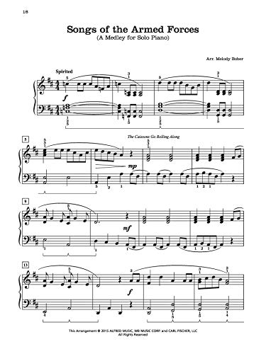 Official Songs of the United States Armed Forces: 5 Piano Solos and a Medley (Early Intermediate / I