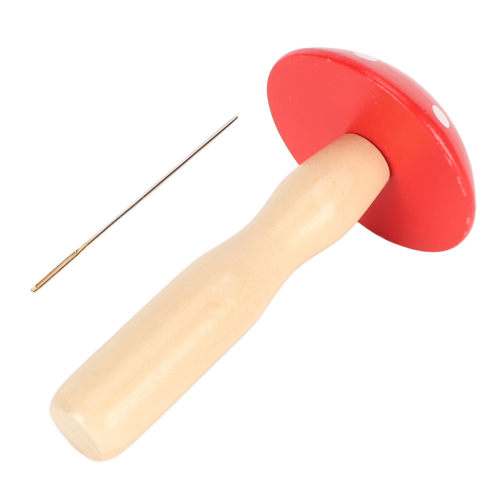 Darning Mushroom Smoothing Wood Wooden Mushroom Darner Needle Sewing Repair Clothes Curved Handle Socks Pants Hats Scarves