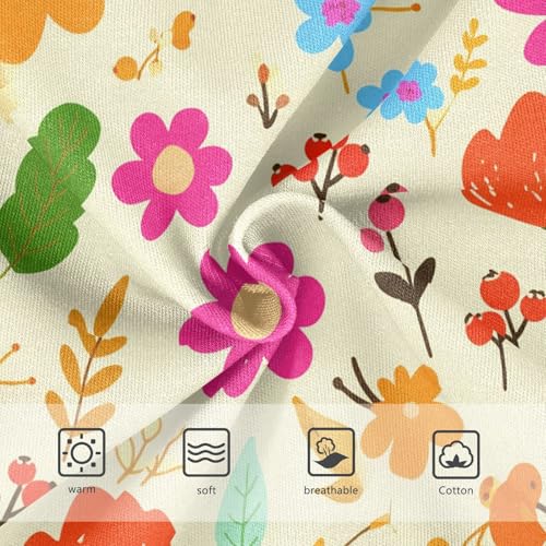 Flowers Floral Yellow Toddler Girls's Underwear 2T 23022263