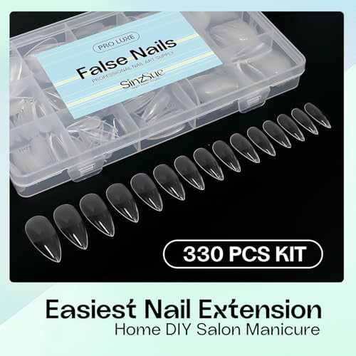 330pcs Medium Stiletto Nails – 15 Sizes, Pre-Filed - Image 6