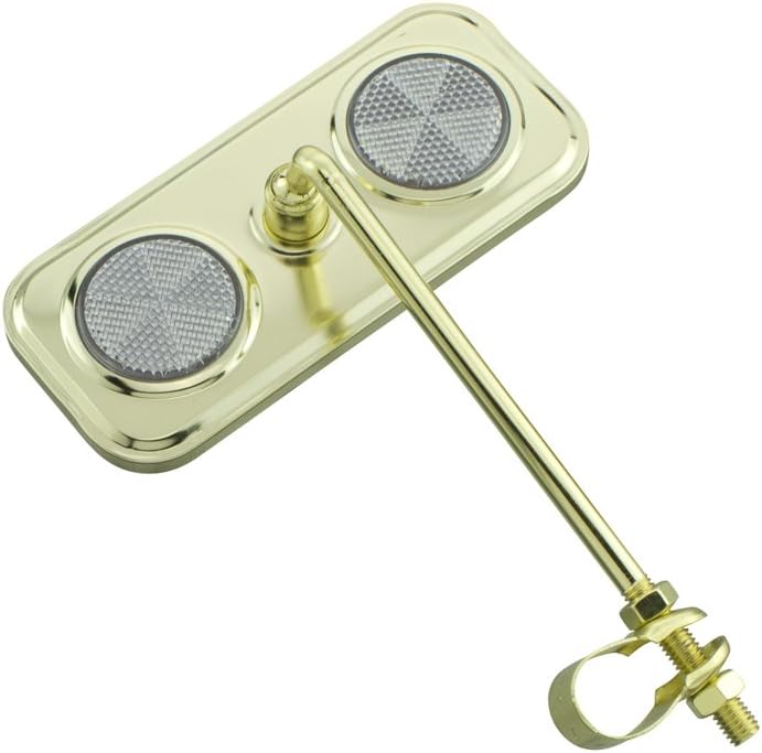 Rectangle Bike Mirror Gold