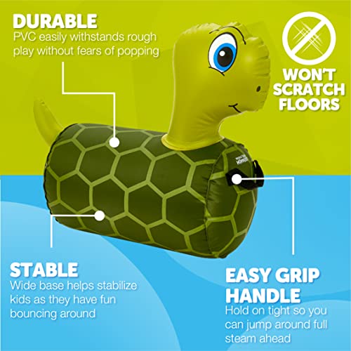 WADDLE Hip Hopper Inflatable Hopping Animal Bouncer Turtle, Ages 2 and Up, Supports Up to 85 Pounds by WADDLE - Image 5