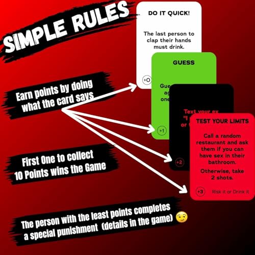 Image of Awestuffs Risk IT OR Drink IT Fun Drinking Game for Parties: 150 Hilarious Dares & Risky Questions for Adults Games Nights, Ages 18+