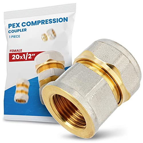 PEX-AL-PEX - Conector recto para tuberías (32 x 1 pulgada) (20 x 1/2'' RH)