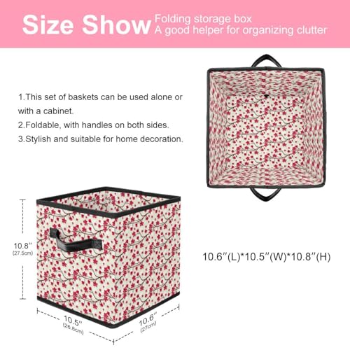 Bacs avec poignées fleurs de cerisier au design chic et durable