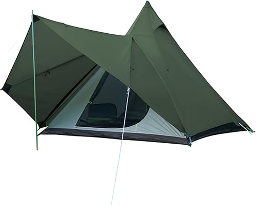 TONPOP Pyramid Tipi Tents for Camping 3-4 Person Adult Indian Teepee Tent Family Yurt Tent Double Layers Tents for Outdoor Hiking Hunting, 3 Season