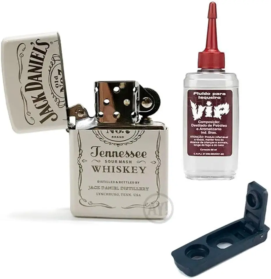 Isqueiro Clássico Jack BR, com refil e vedação anti-evaporação