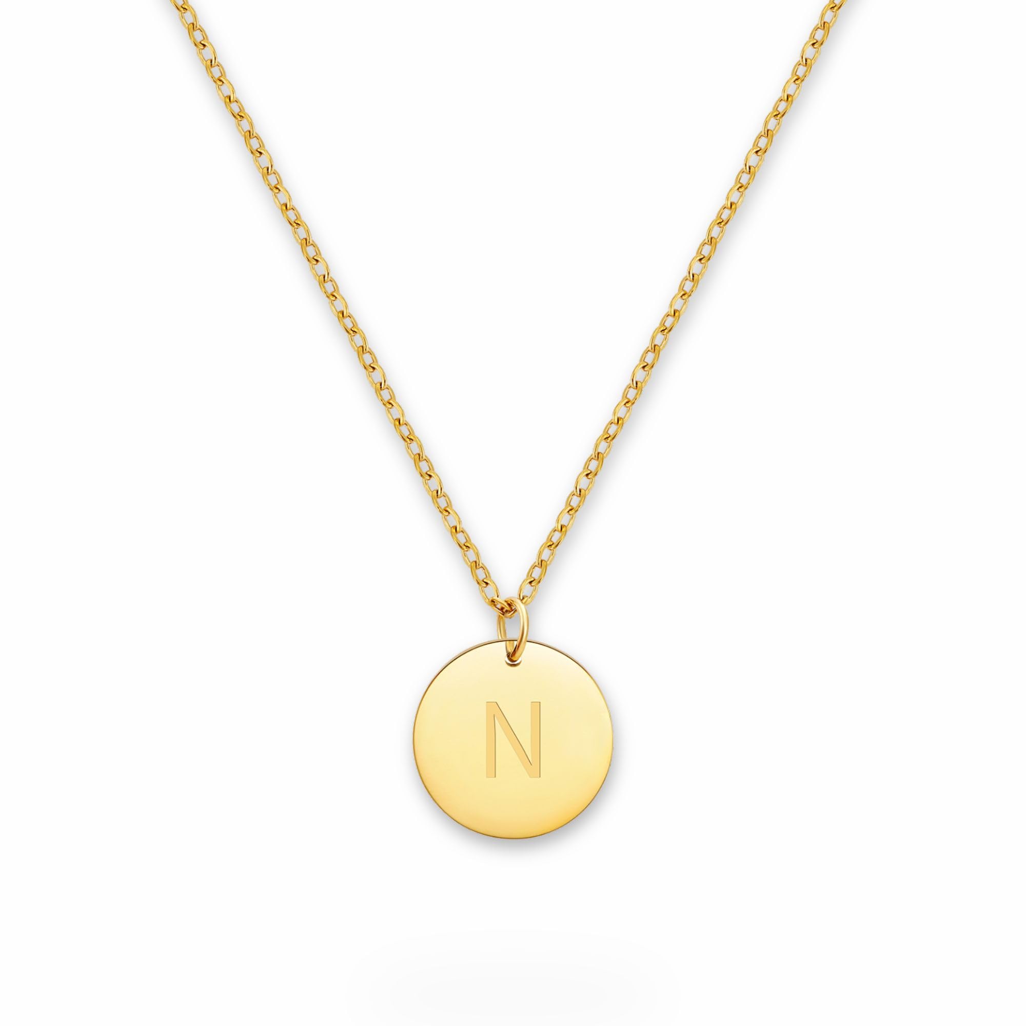 GD GOOD.designs Kette mit Buchstaben Gold 18 Karat - Wasserfest | Goldkette für Damen mit A-Z Anhänger | Initial Buchstabenkette