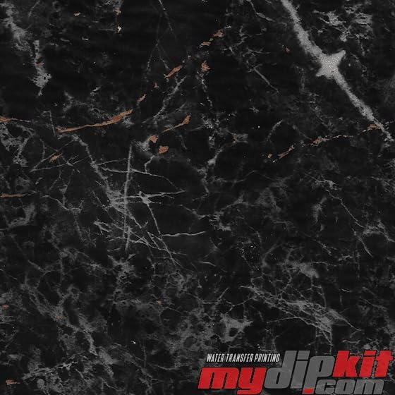 Water Transfer Printing Film - Hydrographic Film - Hydro Dipping - Black and Gold Flake Marble