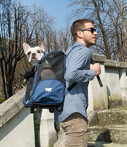 Ferplast Trolley, Mochila de Transporte Para Animais Pequenos, com Rodinhas Ferplast para Cães, Vari