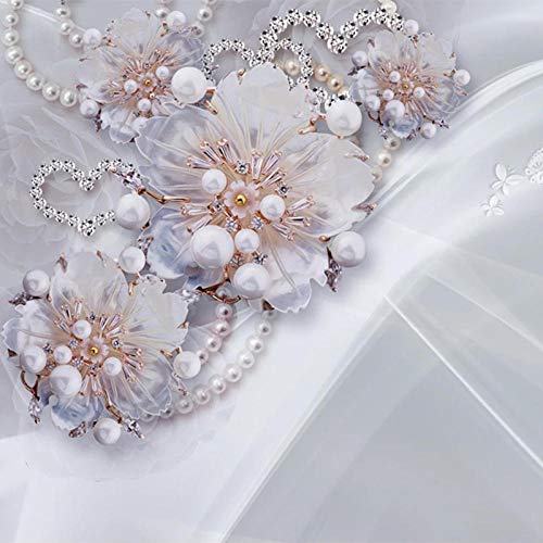 LSDAMW Zelfklevende Muurschildering Sieraden Bloemen Vlinder Liefde 250X256Cm Diy Muurstickers, Peel En Stick… - Afbeelding 5