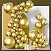 PartyWoo Gold Balloons 152pcs Different Sizes of 18 12 10 5 Inch Gold Balloon Arch Kit Garland for Birthday Wedding Anniversary Baby Shower Graduation Retirement Casino Party Decorations Gold-G101