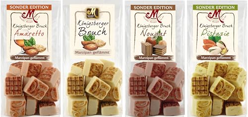 4 x Odenwälder Marzipan Königsberger Bruch Nougat Pistazie Amaretto Sonderedition 850g