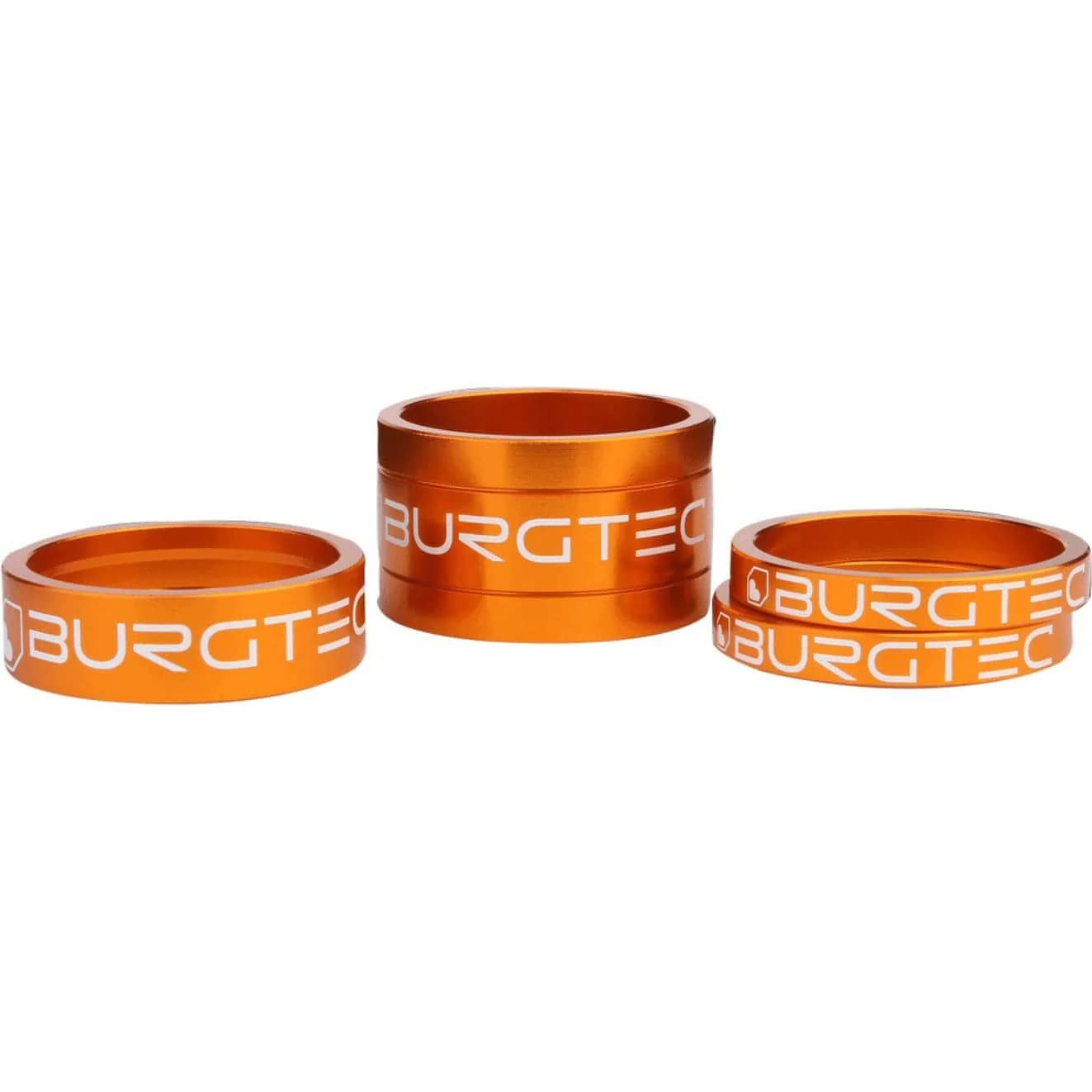 Burgtec Orange Stem Spacer Kit Iron Bro (5Mm, 10Mm, 20Mm Spacers X4)