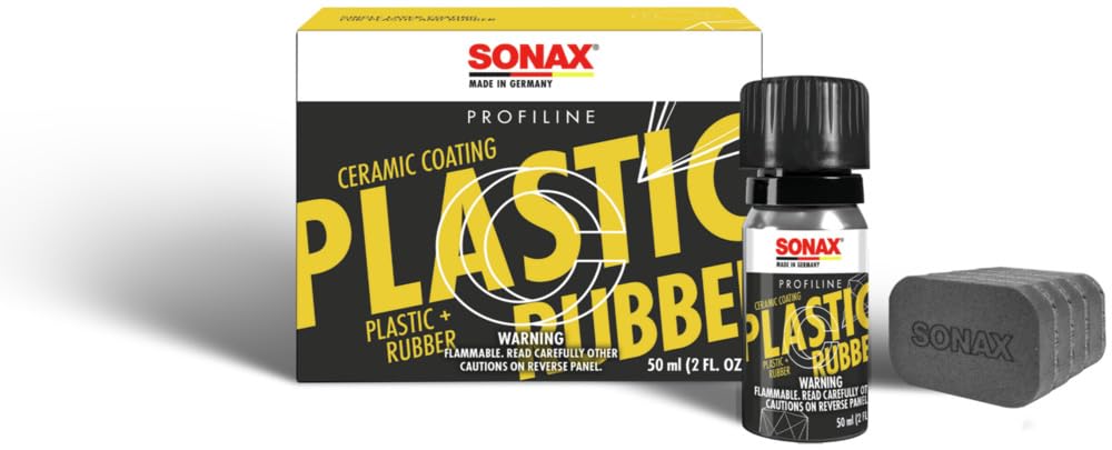 SONAX PROFILINE CeramicCoating CC Plastic+Rubber (50 ml) zum Auffrischen und Schützen von unlackierten Kunststoffteilen im Außenbereich | Art-Nr. 02410000