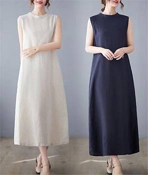 Amazon.co.jp: ノースリーブワンピース レディース ワンピース