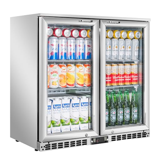 Image of 7.4 Cu.Ft Back Bar Cooler, 2 Hinged Glass Doors, Stainless, ETL