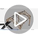 AMERLIFE 10x12 ft Spruce Wood Gazebo, Hardtop Pergola with Metal Steel Roof, Outdoor Gazebo with Guest House for Garden, Porch, Patio, Black + Natural Wood