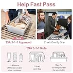 PACKISM Clear Makeup Bag - TSA Approved Toiletry Bag for Travel Size Toiletries, Travel Clear Toiletry Bag Quart Size Bag, Carry on Airport Airline Compliant Bag, Rose Pink(for age 12 or above) - Image 2