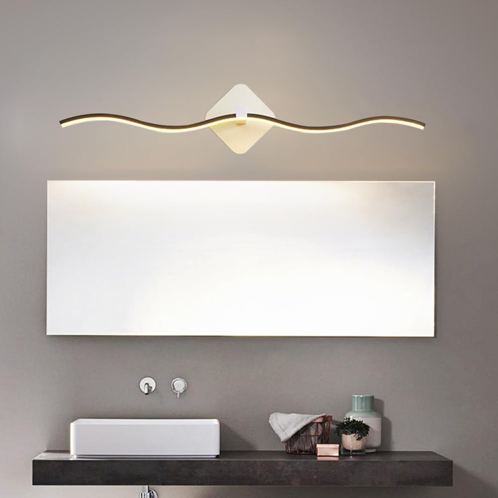 Lustro świetlne LED 12 W 60 cm, lampa ścienna do łazienki IP44, 110-240 V, 1200 lumenów (16 W (80 cm)