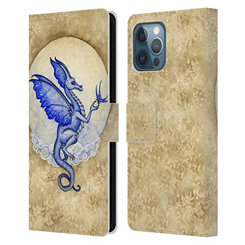 Carcasa de cuero iPhone 12 Pro Max de alta calidad con ilustración mítica oficial de Amy Brown