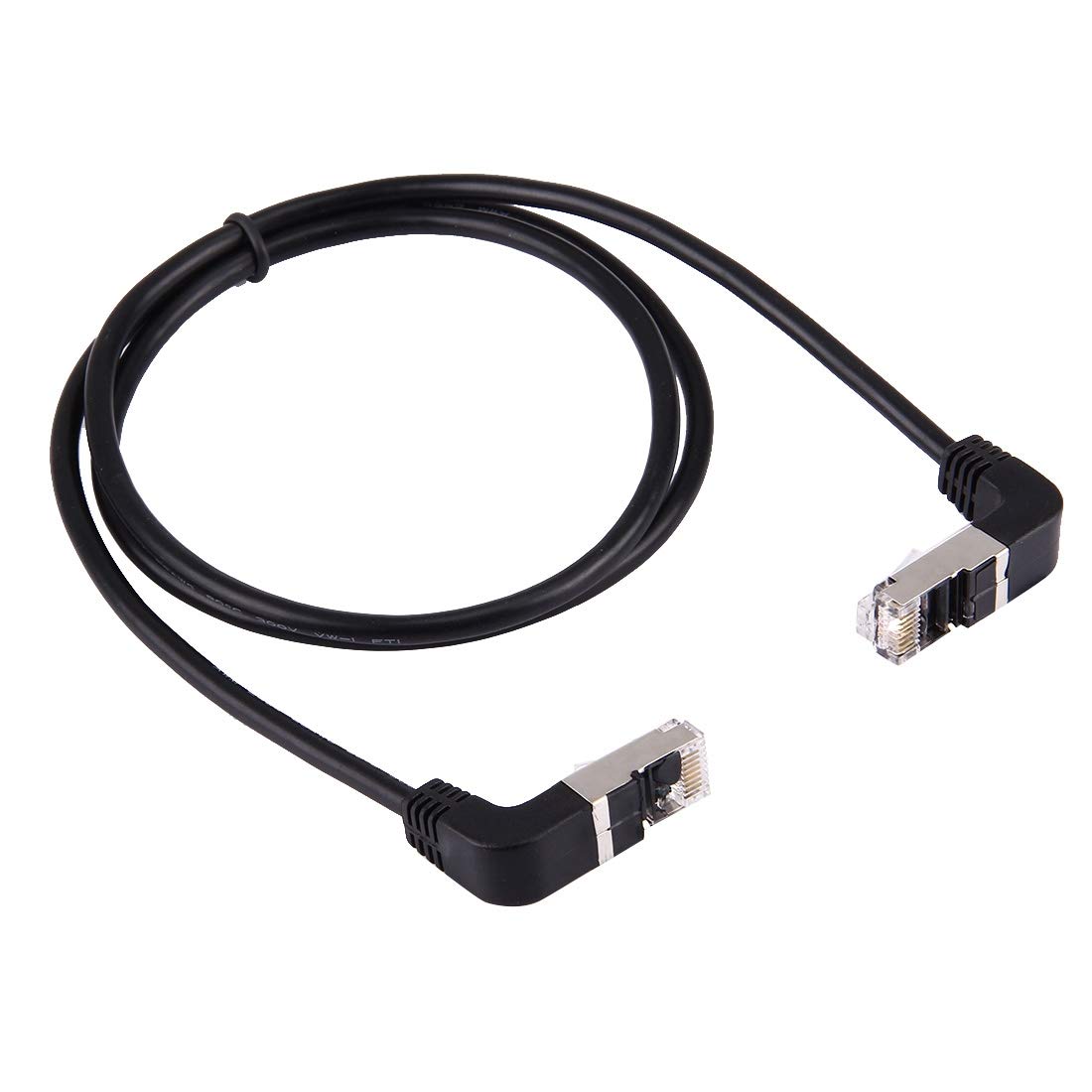 Lan Cable 1m RJ45 Male Bent Down to RJ45 Male Bent Down Network LAN Cable Networking Accessories