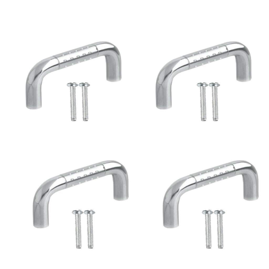 Sun Shield Steel Drawer | Wardrobe | Door Handle Oval D with Screw 4 Inch, Chrome Finish - 12 Pcs, Stainless Steel, Pull Handle — Amazon image 4