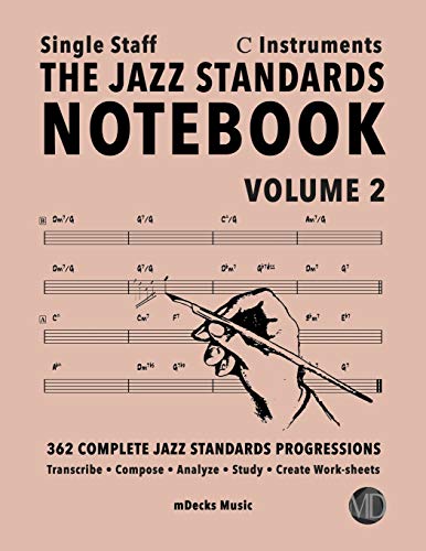 Single Staff Jazz Notebook Vol 2 avec 362 grilles harmoniques pour instruments en ut - 2