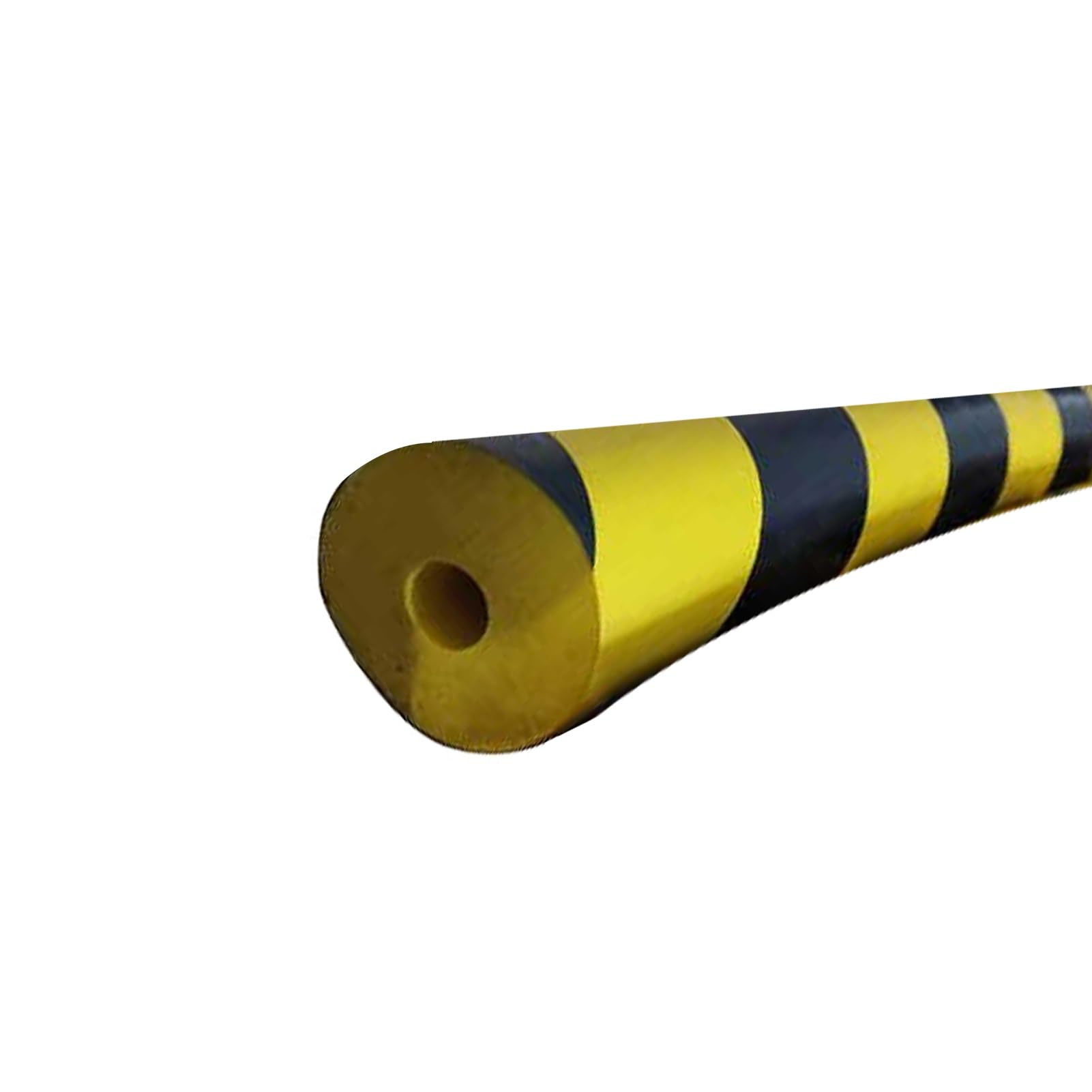 Protector de borde de espuma de 39 pulgadas, protector de parachoques redondo autoadhesivo de alta visibilidad con rayas negras y amarillas, acolchado de seguridad industrial para parques infantiles y