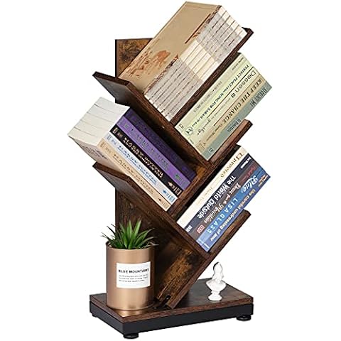 ruboka 4-Shelf Tree Bookshelf for Small Spaces Cover
