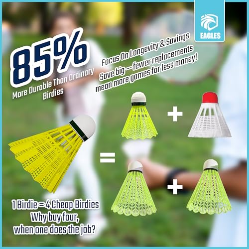 Badminton Birdies - Nylon Bedminton Shuttlecocks for Softball/Baseball Batting Training - Highly Stable & Durable Shuttle Balls for Indoor and Outdoor Matches2