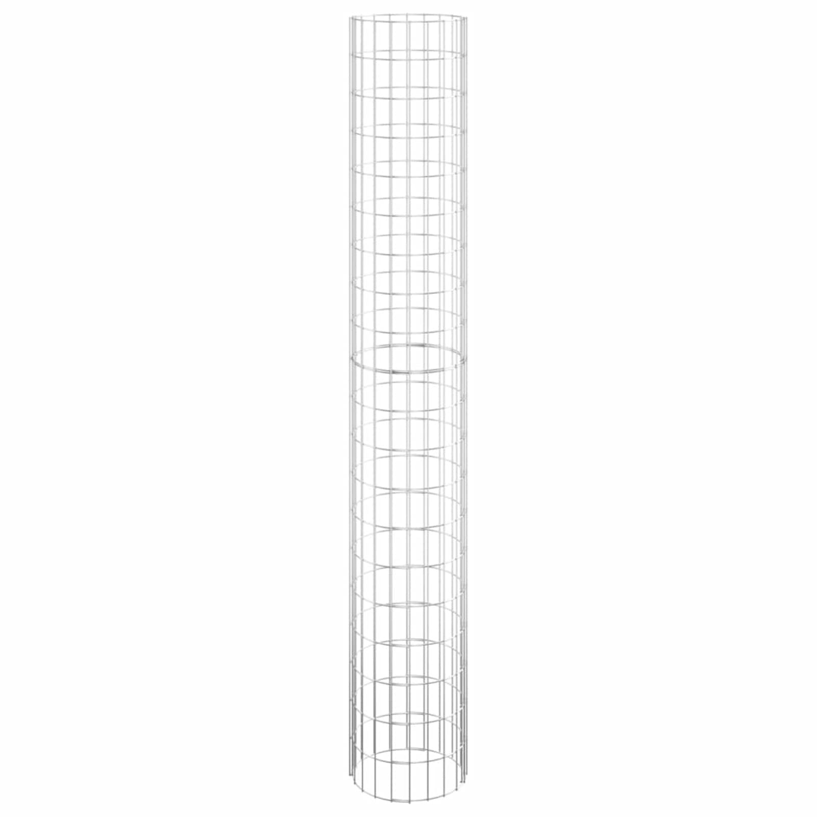 Gabionen-Hochbeet, Kräuterspirale, Hochbeet Im Garten, Pflanzkübel, Pflanzsteine, Rund Verzinkter Stahl Ø30x200 cm