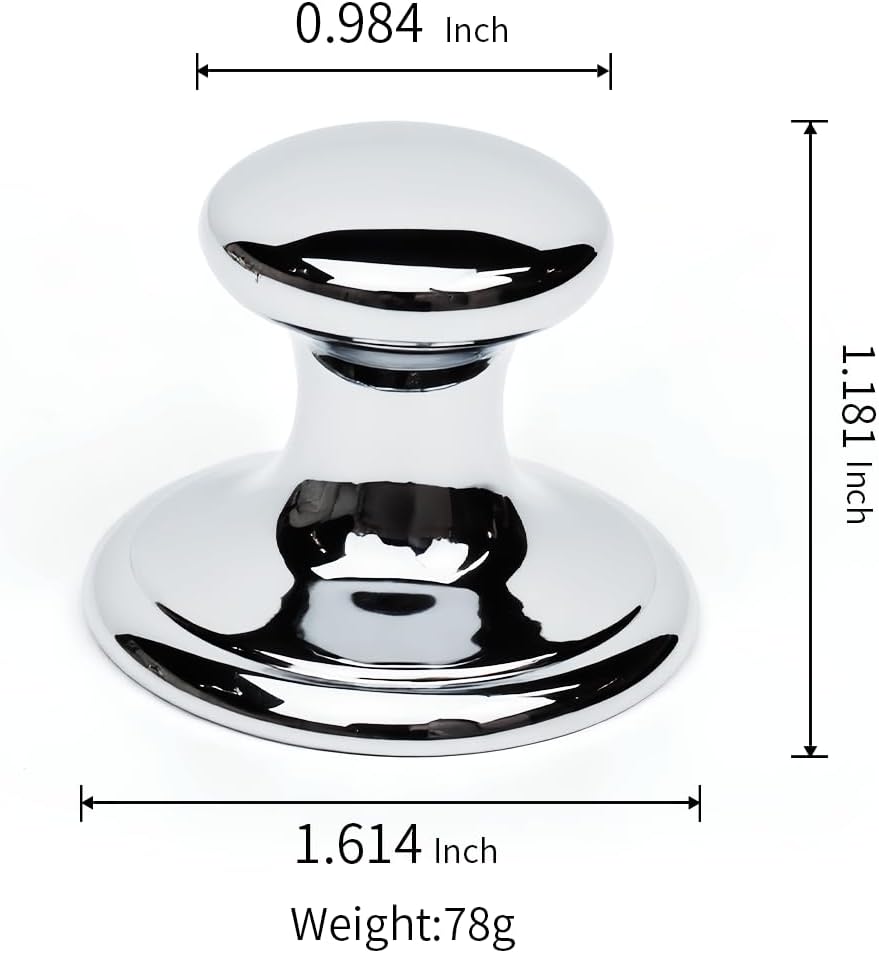 YAGU 10 Pack Polished Chrome Kitchen Cabinet Knobs 1.6 Inch Big Base Solid Dresser Drawer Knob Polished Nickel Modern Hardware Bright Silver Pulls for Closet Cupboard Wardrobe