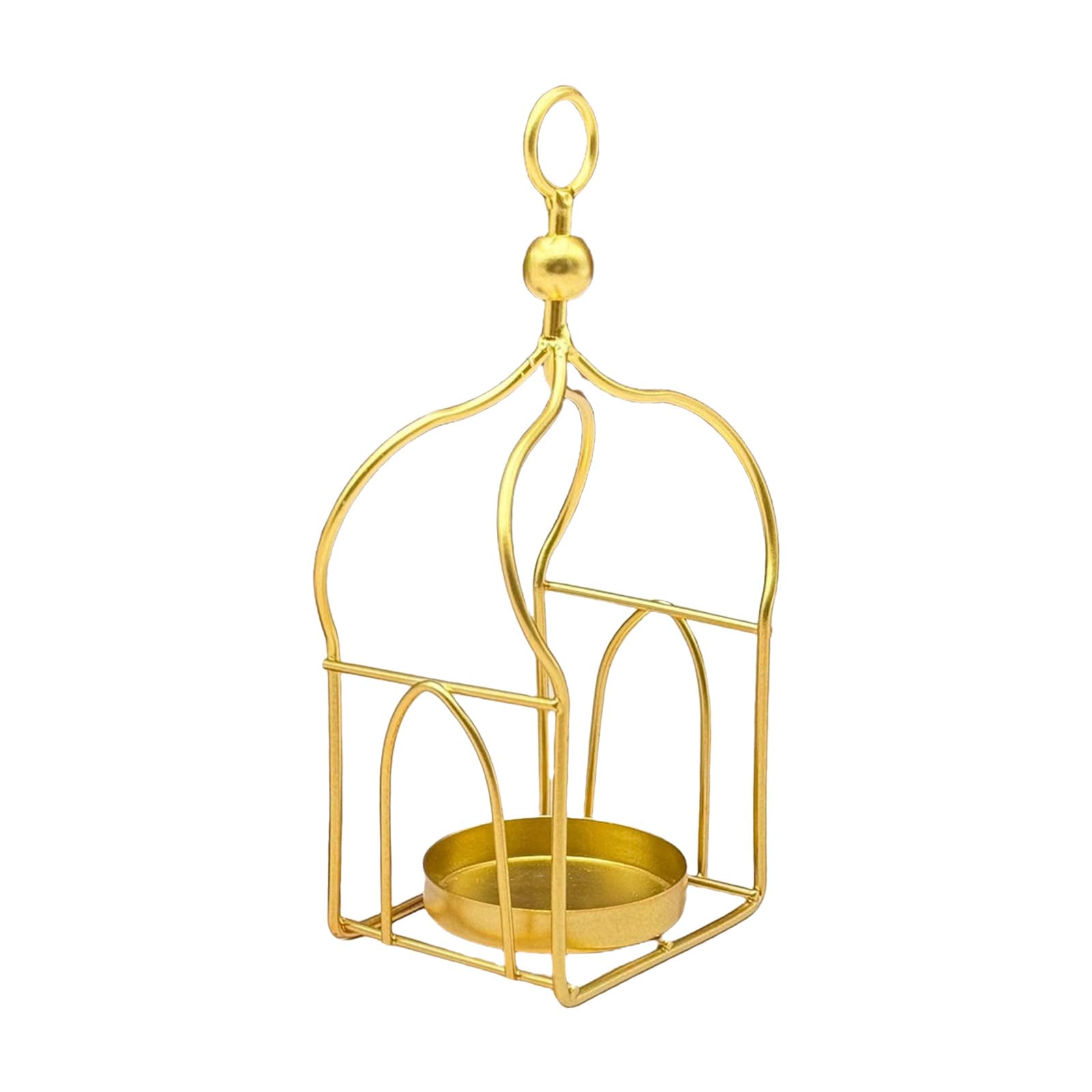 Eid Mubaraks Lamp Metal Hollowed Shape Tealight Holder Stand for Muslims Holiday Parties Decorations Metal Holder