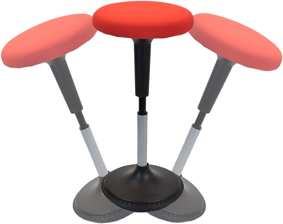 Uncaged ErgonomicsWobble Stool Standing Desk, Flexible Seating Adjustable Office Stool, Wobble Stools for Classroom Seating, Active ADHD Chair Wobble Chairs