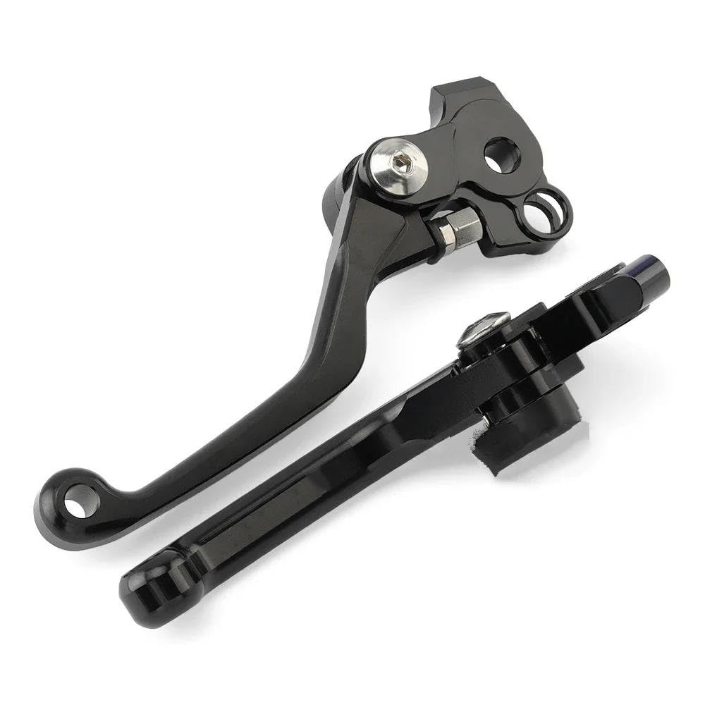 Kit Levier Embrayage Levier Frein Moto Pour KX 250 450 Pour KX250 Pour KX250X Pour KX450 Pour KX450SR Pour KX450X Poignées Leviers D'embrayage De Frein Pivotant Moto(Black)