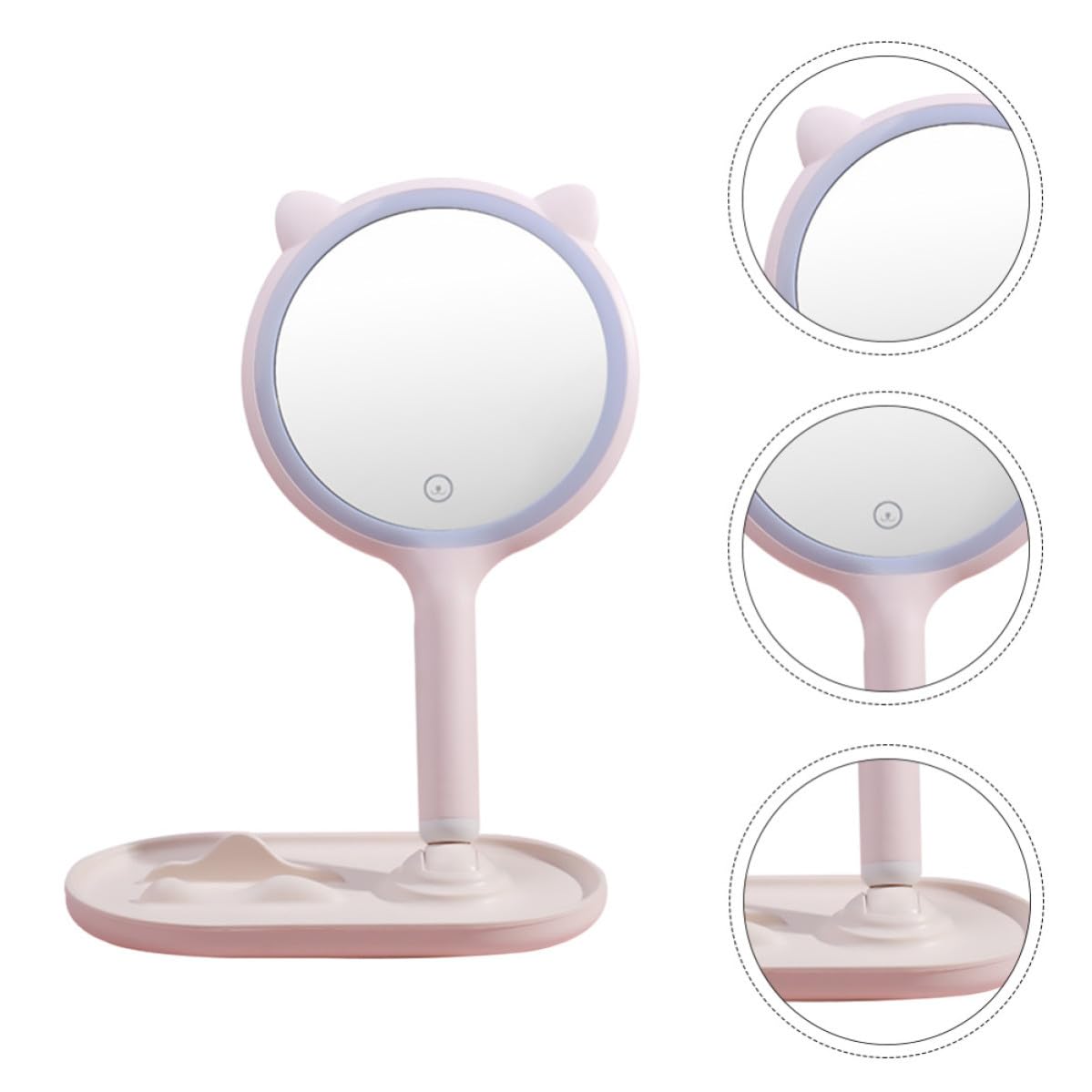LED Schminkspiegel mit Touch, USB Aufladung, Doppelseitig, 1200mah