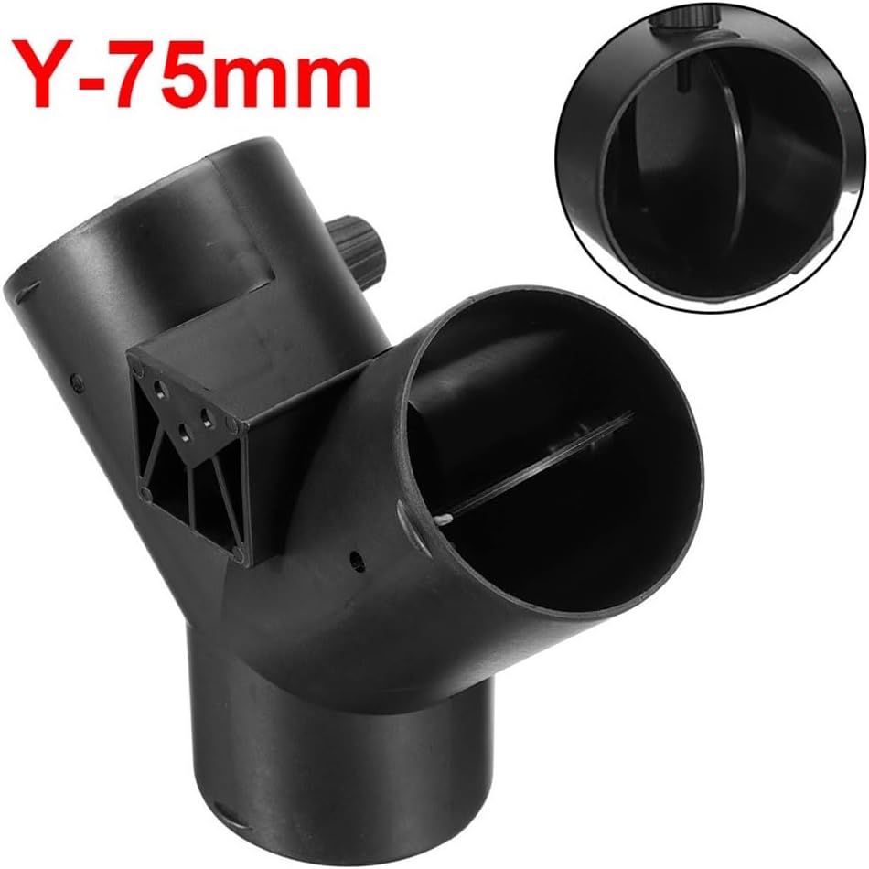 Adjustable Heater Vent Ducting Branch Splitter - 60mm & 75mm Y-T Connector for Car Exhaust Pipe Outlet-1pc(Y 75mm)