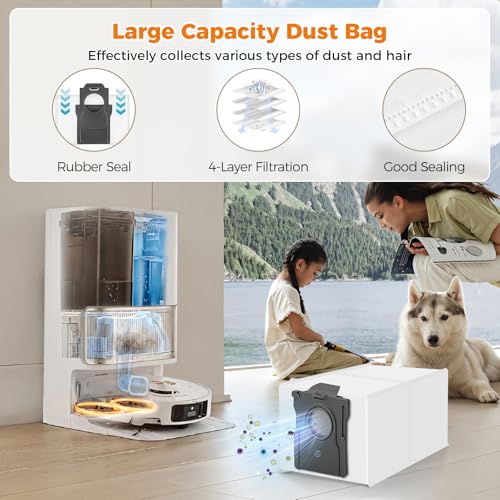 Image of 26 Pcs Accessories Kit for Dreame L40 Ultra Gen 2 /Mova P10 Pro Ultra Vacuum | 2 Main Brushes 6 Side Brushes 4 HEPA Filters 6 Mop Pads 6 Dust Bags 1 Cleaning Brush 1 Screwdriver