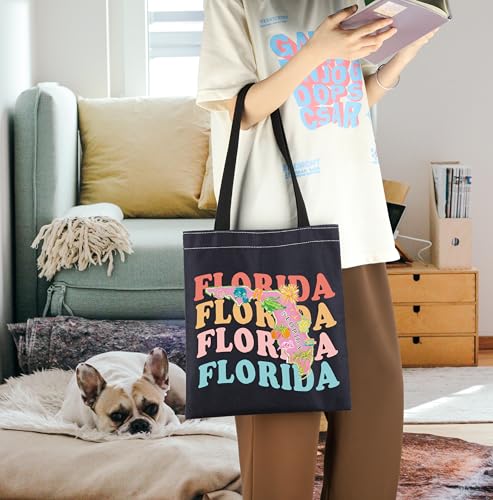 Image of ENSIANTH Florida State Map Tote - Vacation Gift, Tourism Shoulder Bag