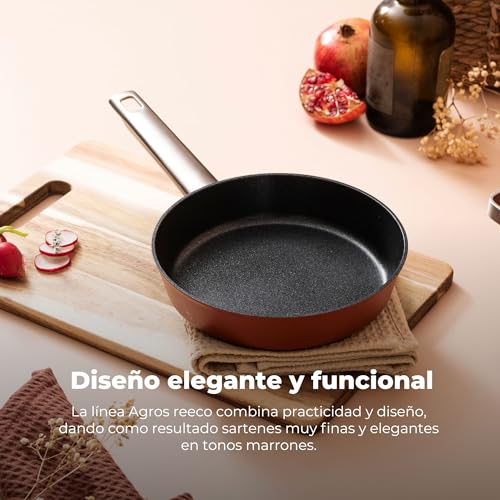 Poêle grill 24 cm couleur de terre pour vos repas d'été