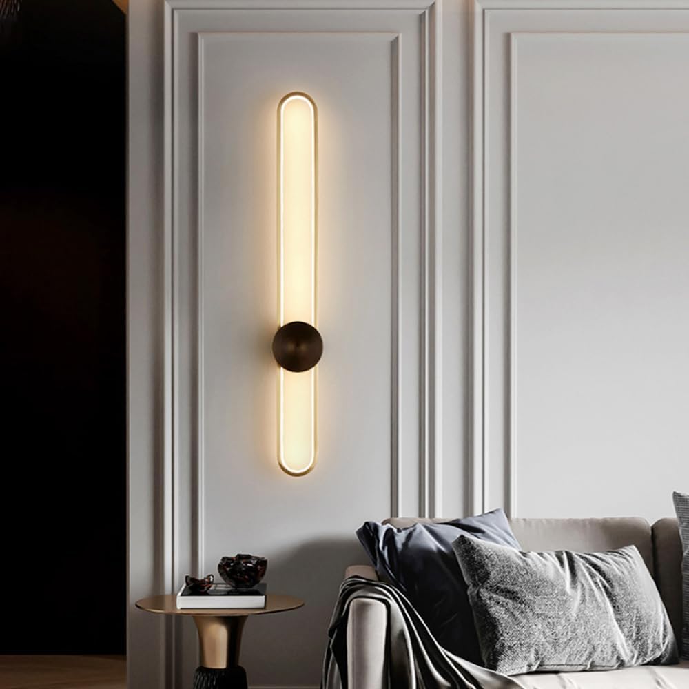 Modern Linear Wall Sconce Lighting LED Wall Lamp Long Wall Light Fixture Living Room Wall Sconces Strip Linear Wall Lamps Indoor Wall Wash Lights for Living Room Bedroom Hallway