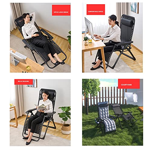 Fauteuil inclinable pliable zéro gravité extérieur et robuste avec tablette