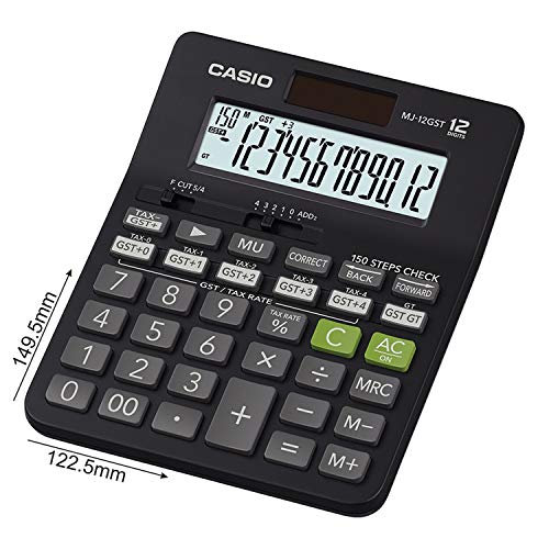 Image of Casio FX-991ES Plus-2nd Edition Scientific Calculator & Casio MJ-12GST GST Calculator (Black)
