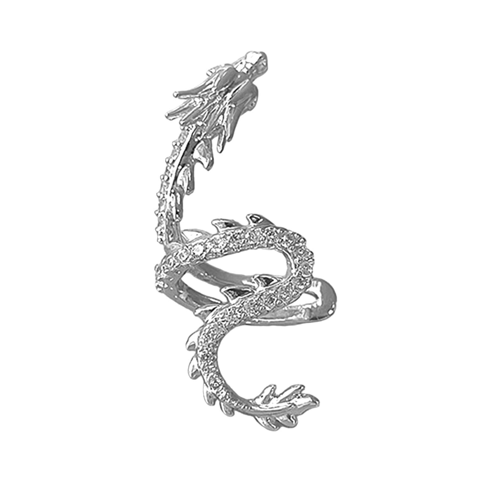 oringnat 1Pc Dragon Ear Cuff Adornment Stylish and Fashionable Clip On Earrings for Not Pierced Ears Dainty Ear Jewelry Charm