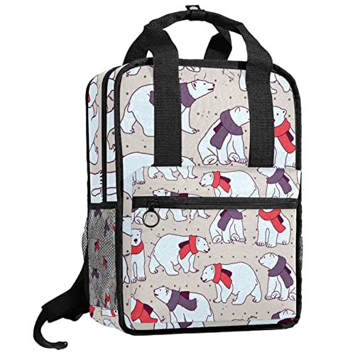 Sac à dos pour garçons avec motif requin abstrait et bretelles réglables